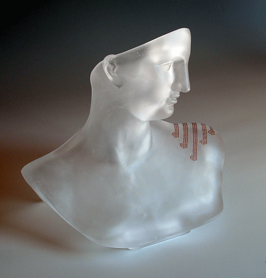 Glass art sculpture of Essence by Sue Hawker